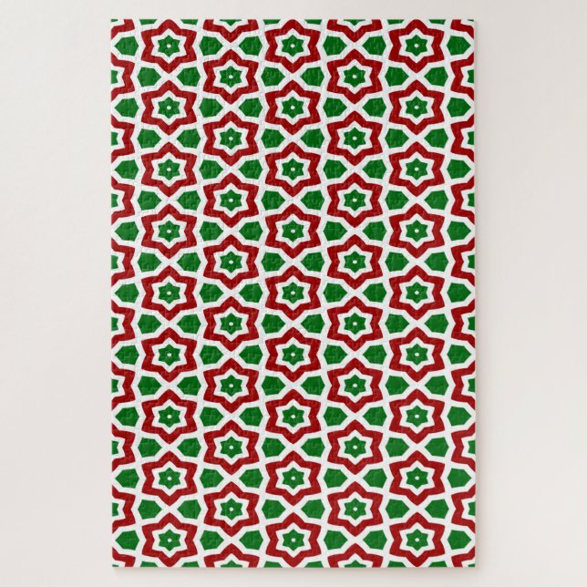 Verziertes Weihnachtsmuster Puzzle (Vertikal)