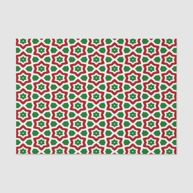 Verziertes Weihnachtsmuster Seidenpapier (Vorderseite)