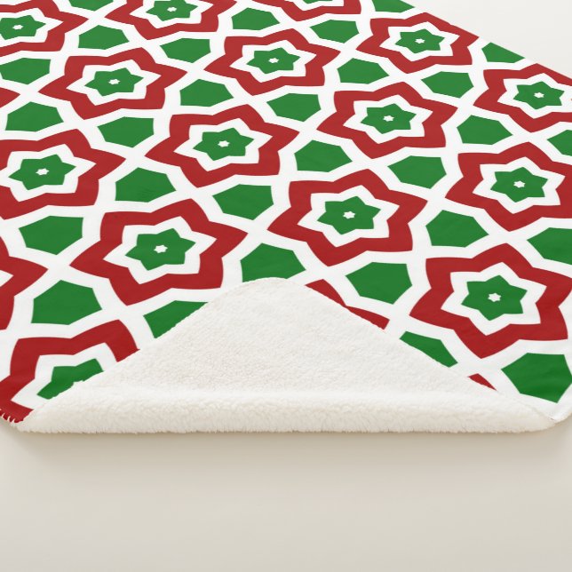Verziertes Weihnachtsmuster Sherpadecke (3/4)