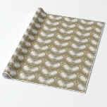 Verziertes weißes Blumenpapier Geschenkpapier<br><div class="desc">Verziertes Weißbrotpapier</div>