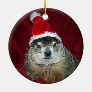 Verzierung 2 Claras Groundhog Keramikornament
