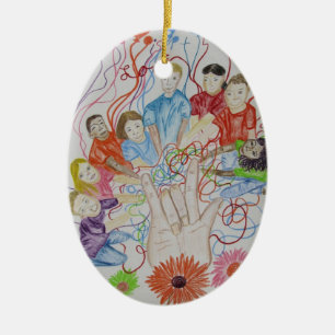 Verzierung, Adoption ist Liebe Keramik Ornament