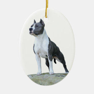 Verzierung amerikanischen Staffordshires Terrier Keramik Ornament