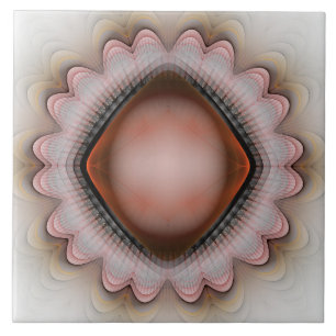 Verzierung aus leuchtendem rotem Kristall Fliese