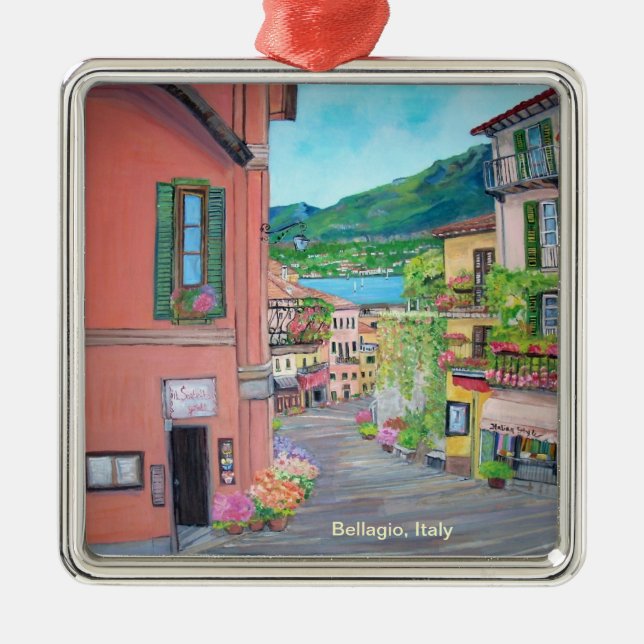 Verzierung Bellagios, Italien Silbernes Ornament (Vorne)