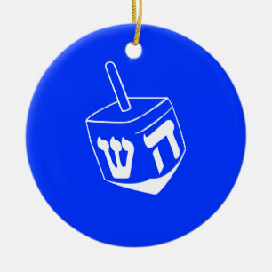 Verzierung Chanukkas Dreidel Keramikornament