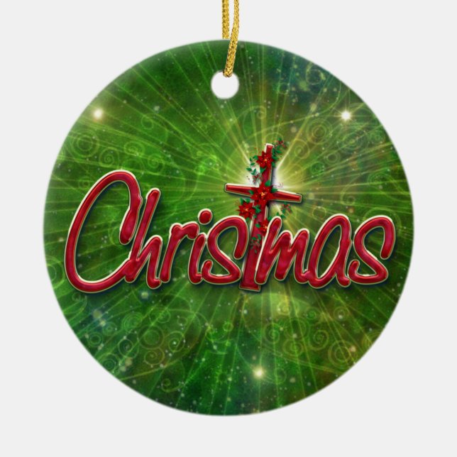 Verzierung ChrisTmas-1 Keramikornament (Vorne)