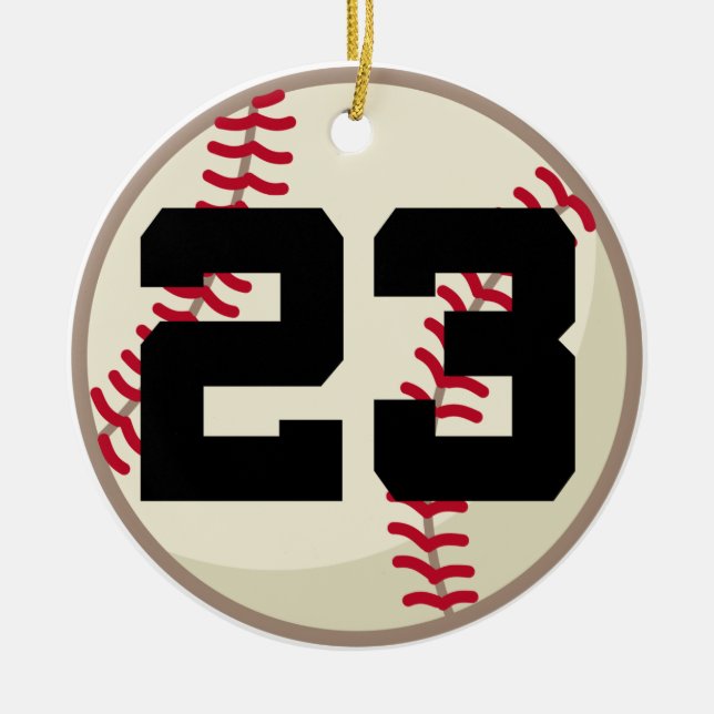 Verzierung der Baseball-Spieler-Zahl-23 Keramik Ornament (Vorne)