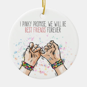 Verzierung des beste Freund-Finger-Versprechen-  Keramik Ornament