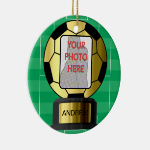 Verzierung des Goldenen Fußball-Preises Keramik Ornament