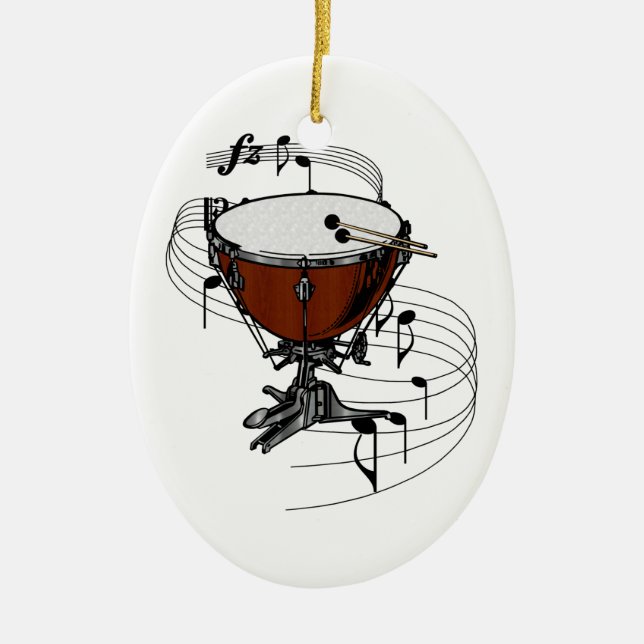 Verzierung des Timpani-(Kessel-Trommel) Keramikornament (Vorne)