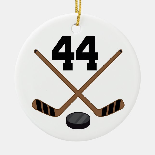 Verzierung Eis-Hockey-Spieler-Jersey-Zahl-44 Keramik Ornament (Vorne)