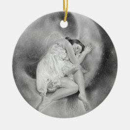 Verzierung Engel der süßen Träume Keramik Ornament