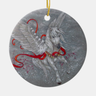 Verzierung - Feiertag Pegasus Keramik Ornament