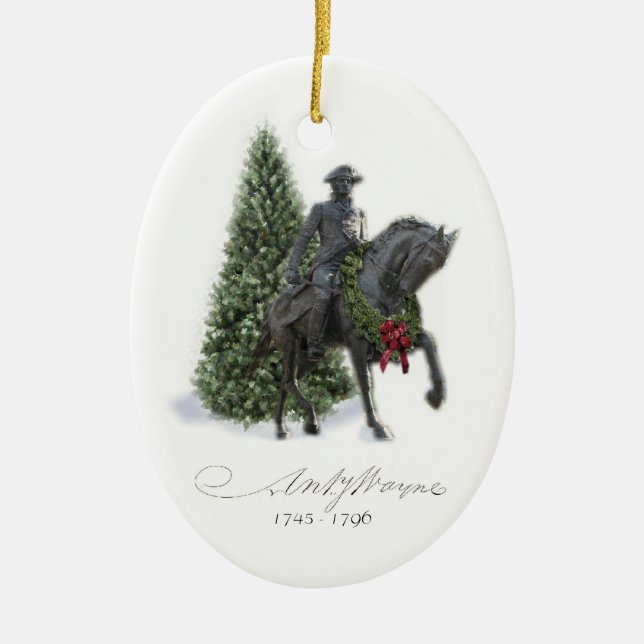 Verzierung General-Anthony Wayne Keramik Ornament (Vorne)