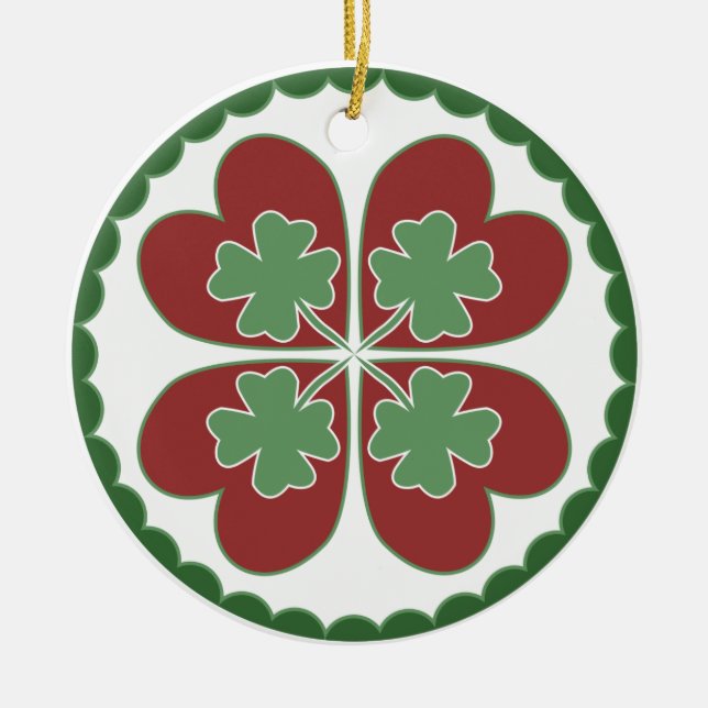 Verzierung - glücklich in der Liebe-Hexe Keramikornament (Vorne)