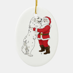 Verzierung großer Pyrenäen Sankt Keramikornament