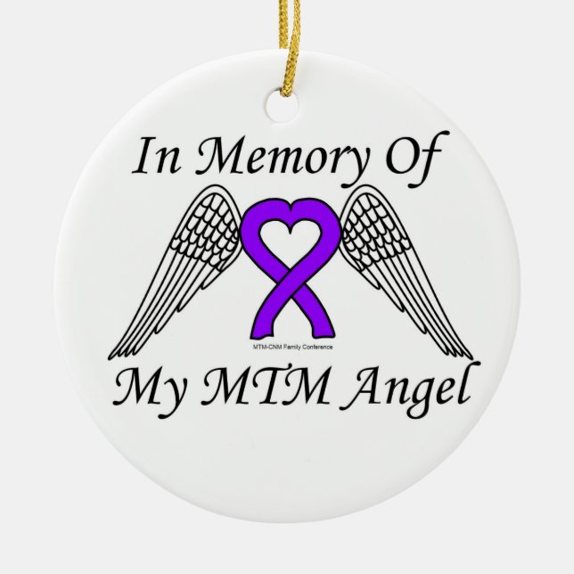 Verzierung-im Gedächtnis meines MTM Engels Keramik Ornament (Vorne)