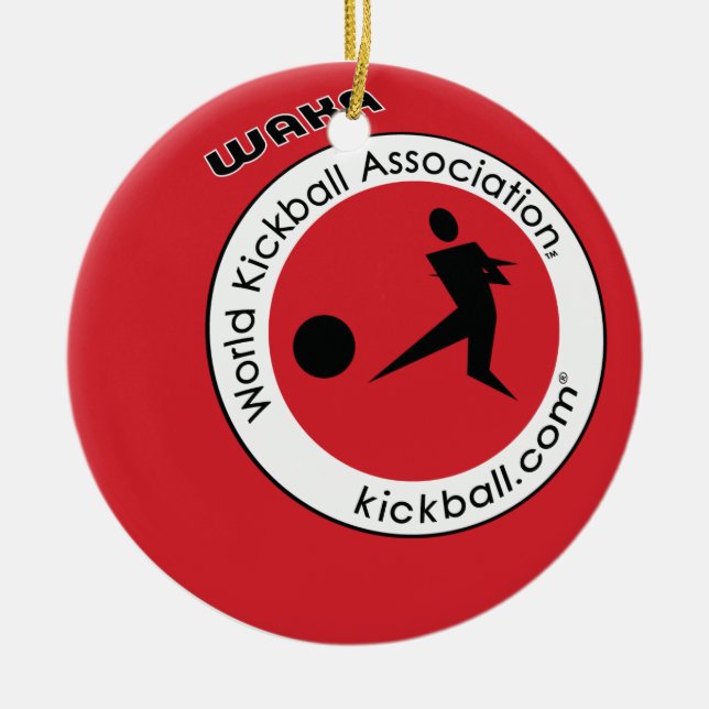 Verzierung - Kickball Logo Keramikornament (Vorne)