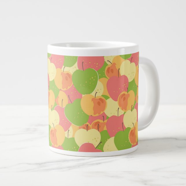 Verzierung mit Äpfeln Jumbo-Tasse (Vorderseite Rechts)