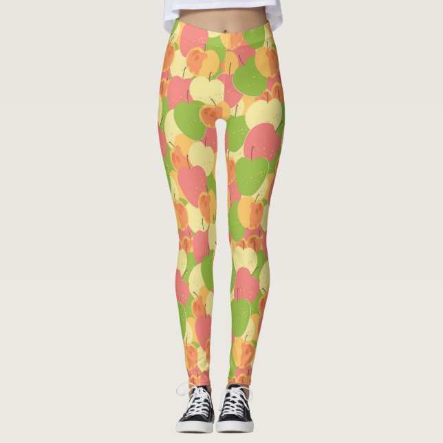 Verzierung mit Äpfeln Leggings (Vorderseite)