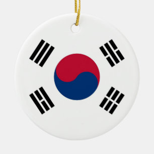 Verzierung mit Flagge von Südkorea Keramik Ornament