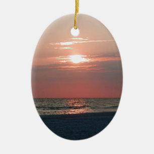 Verzierung mit Foto des schönen Sonnenuntergangs Keramik Ornament