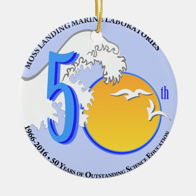 Verzierung: MLML 50. Rundenwelle/-sonne Keramikornament (Vorne)