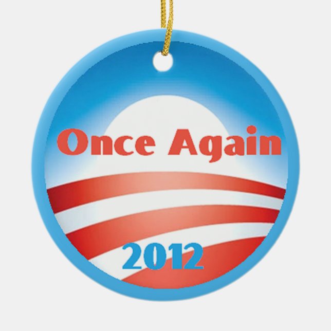 Verzierung Obama 2012 Keramik Ornament (Vorne)