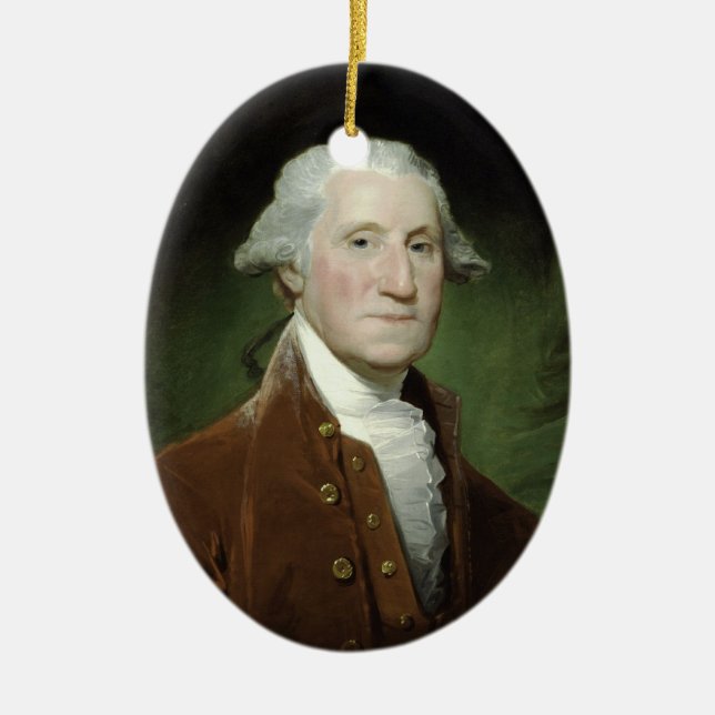 Verzierung Präsidenten-George Washington Keramik Ornament (Vorne)
