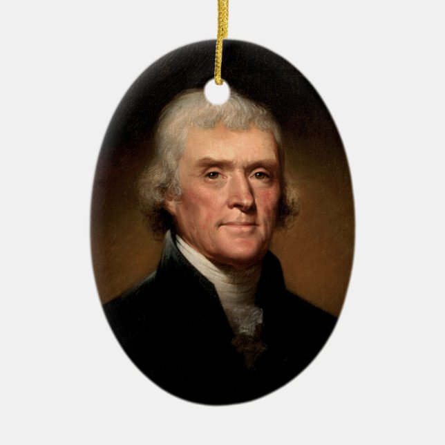 Verzierung Präsidenten-Thomas Jefferson Keramikornament (Vorne)