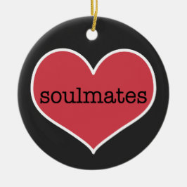 Verzierung Soulmates| personalisierte Valentines Keramikornament