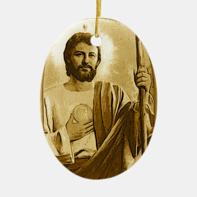 Verzierung St. Jehuda Weihnachts Keramik Ornament (Vorne)
