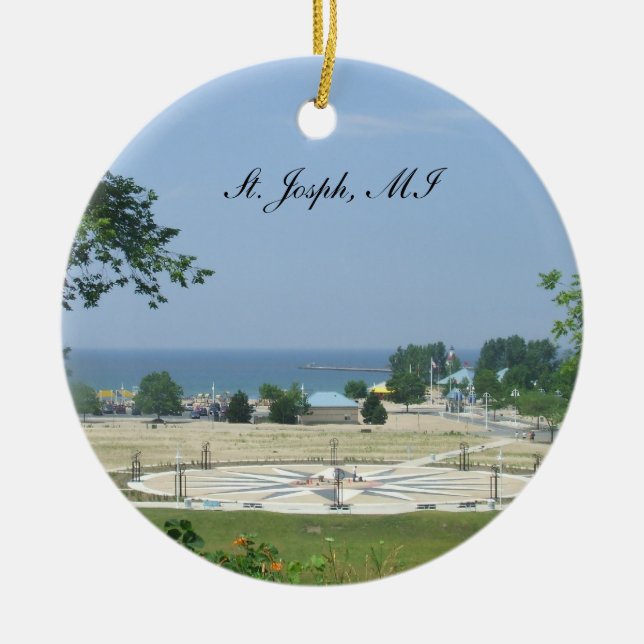 Verzierung St Joseph Michigan Keramik Ornament (Vorne)