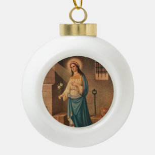 Verzierung St. Philomena Weihnachts Keramik Kugel-Ornament