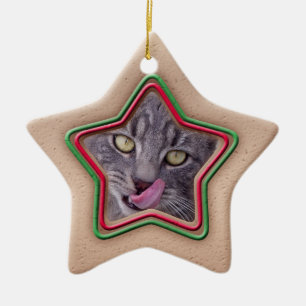 Verzierung, Stern, Plätzchen, Foto Keramik Ornament