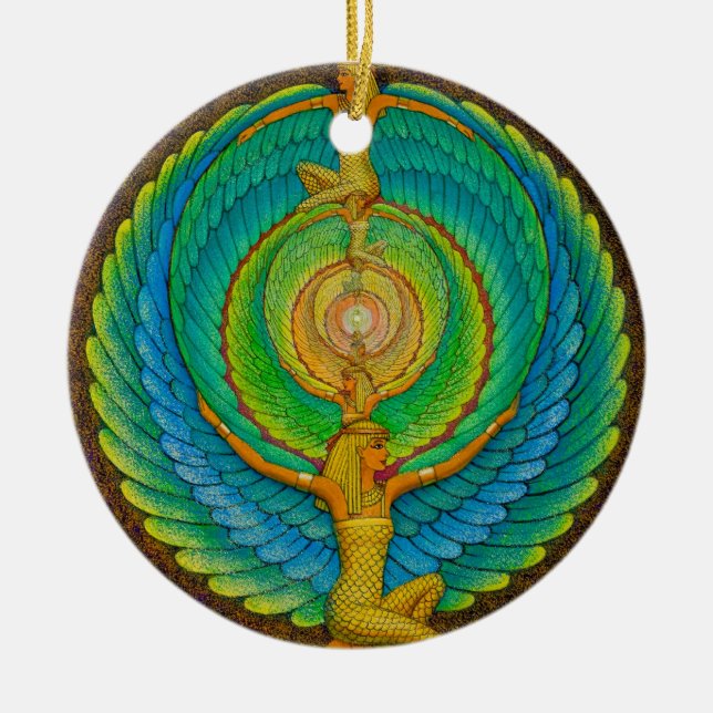 Verzierung "unbegrenzten Isis" Weihnachts Keramikornament (Vorne)