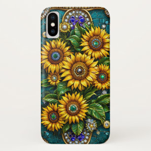 Verzierung von Sonnenblumen mit Edelsteinverzierun Case-Mate iPhone Hülle