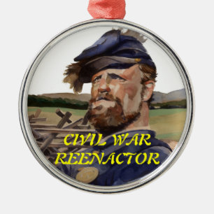Verzierung, ziviler Krieg Reenactor Silbernes Ornament