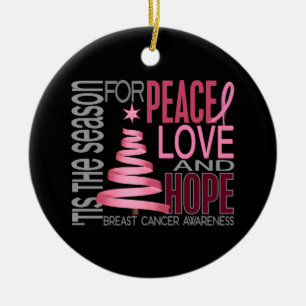 Verzierungen des Brustkrebs-Weihnachten1 Keramikornament