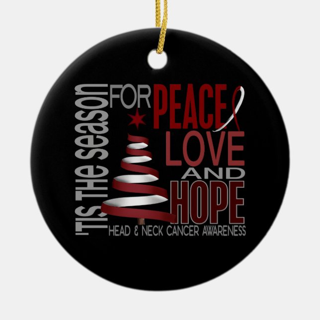 Verzierungen des Kopf-Hals-Karzinom-Weihnachten1 Keramikornament (Vorne)