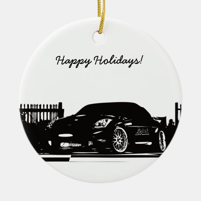 Verzierungen des Weihnachten350z Keramikornament (Vorne)
