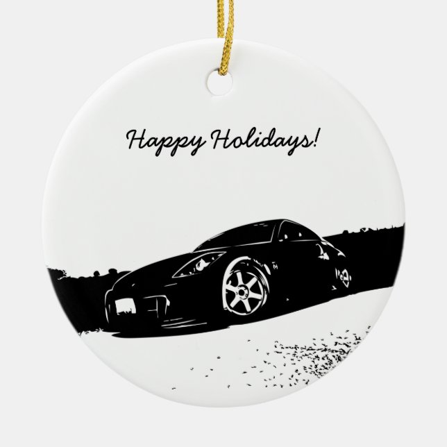 Verzierungen des Weihnachten350z Keramikornament (Vorne)