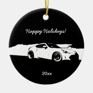 Verzierungen Schuss des Rollens 370Z Weihnachts Keramik Ornament