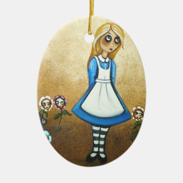 Verzierungs-Alice im Wunderland Keramikornament (Vorne)