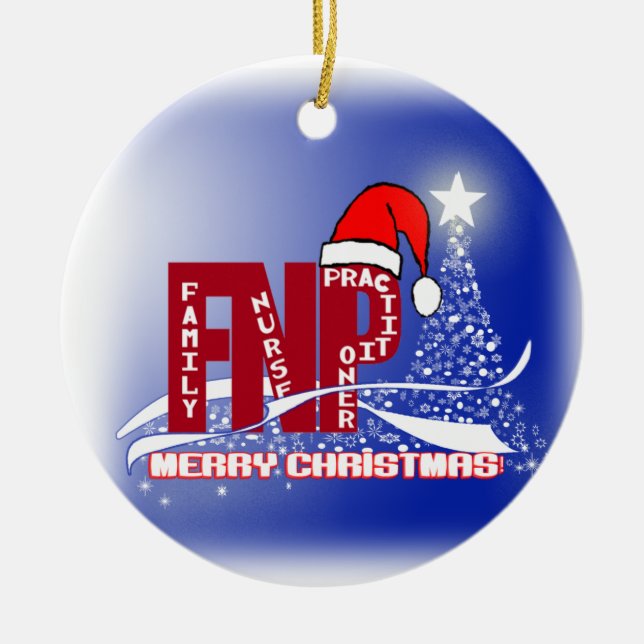 VERZIERUNGS-FAMILIEN-KRANKENSCHWESTER-PRAKTIKER KERAMIK ORNAMENT (Vorne)