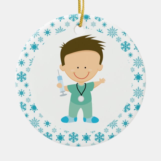 Verzierungs-Geschenk Doktor-Nurse Intern Funny Keramik Ornament (Vorne)