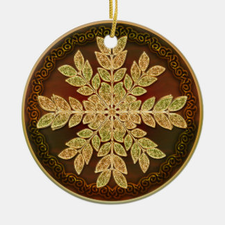 Verzierungs-goldene Rosette Keramikornament