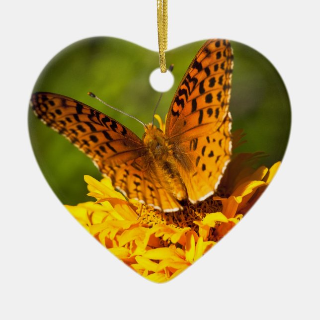 Verzierungs-Herz Keramik Ornament (Vorne)