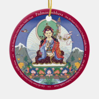 VERZIERUNGS-KERAMIK - Padmasambhava + Nahes hohes Keramikornament